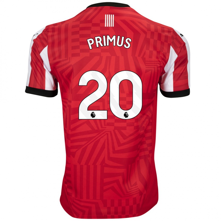 Criança Camisola Atlanta Primus #20 Vermelho Branco Principal 2024/25 Camisa