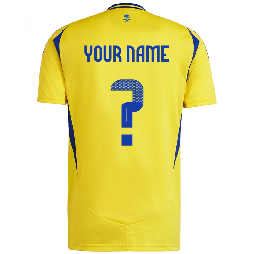 Criança Camisola Seu Nome #0 Azul Amarelo Principal 2024/25 Camisa