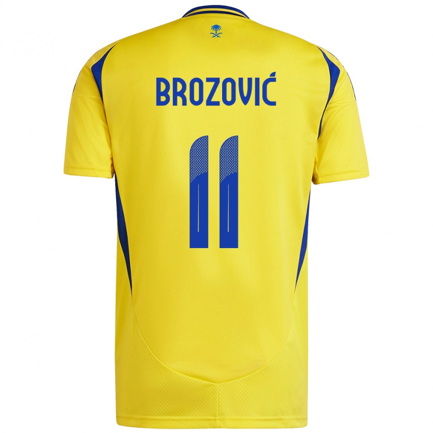 Criança Camisola Marcelo Brozovic #11 Azul Amarelo Principal 2024/25 Camisa