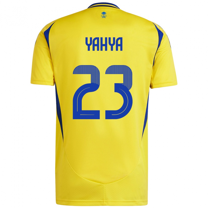 Criança Camisola Ayman Yahya #23 Azul Amarelo Principal 2024/25 Camisa