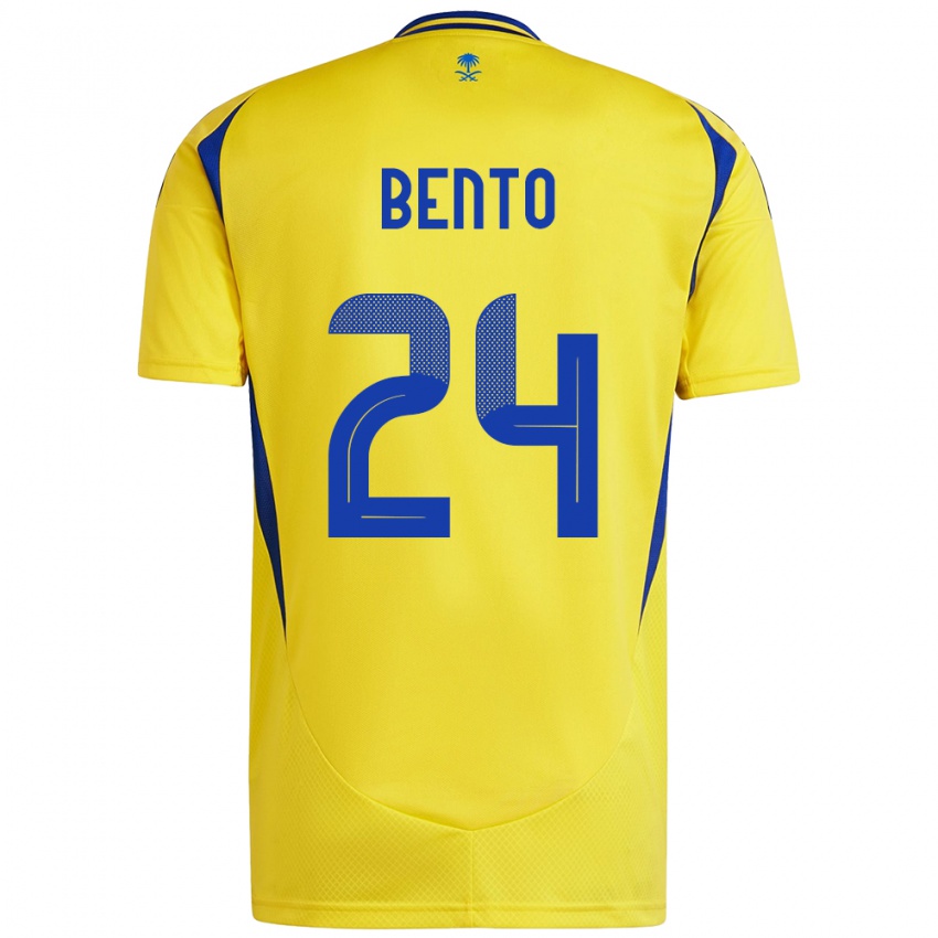 Criança Camisola Bento #24 Azul Amarelo Principal 2024/25 Camisa