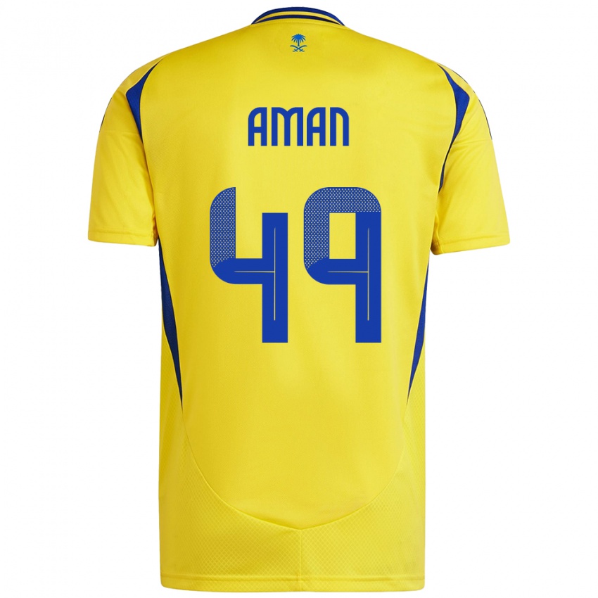 Criança Camisola Awad Aman #49 Azul Amarelo Principal 2024/25 Camisa