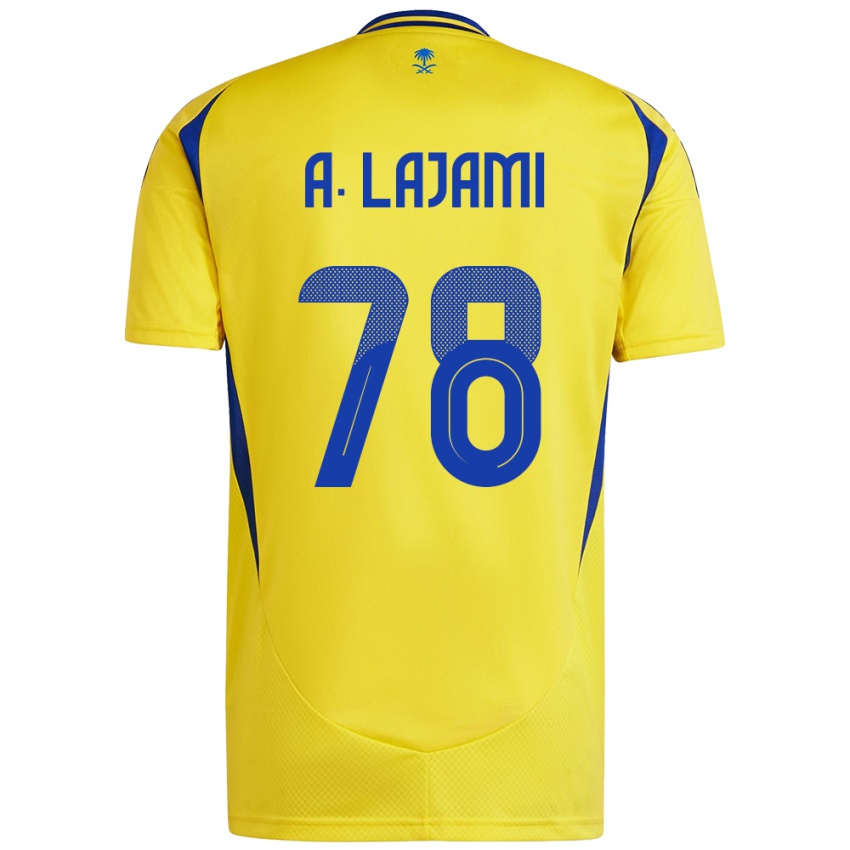 Criança Camisola Ali Lajami #78 Azul Amarelo Principal 2024/25 Camisa