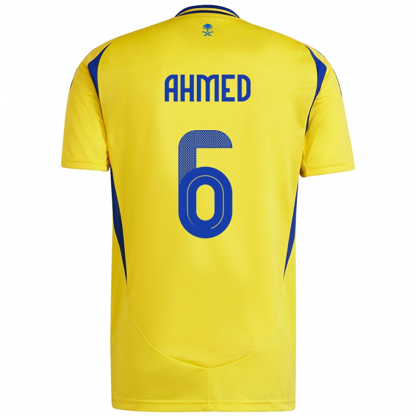 Criança Camisola Aseel Ahmed #6 Azul Amarelo Principal 2024/25 Camisa