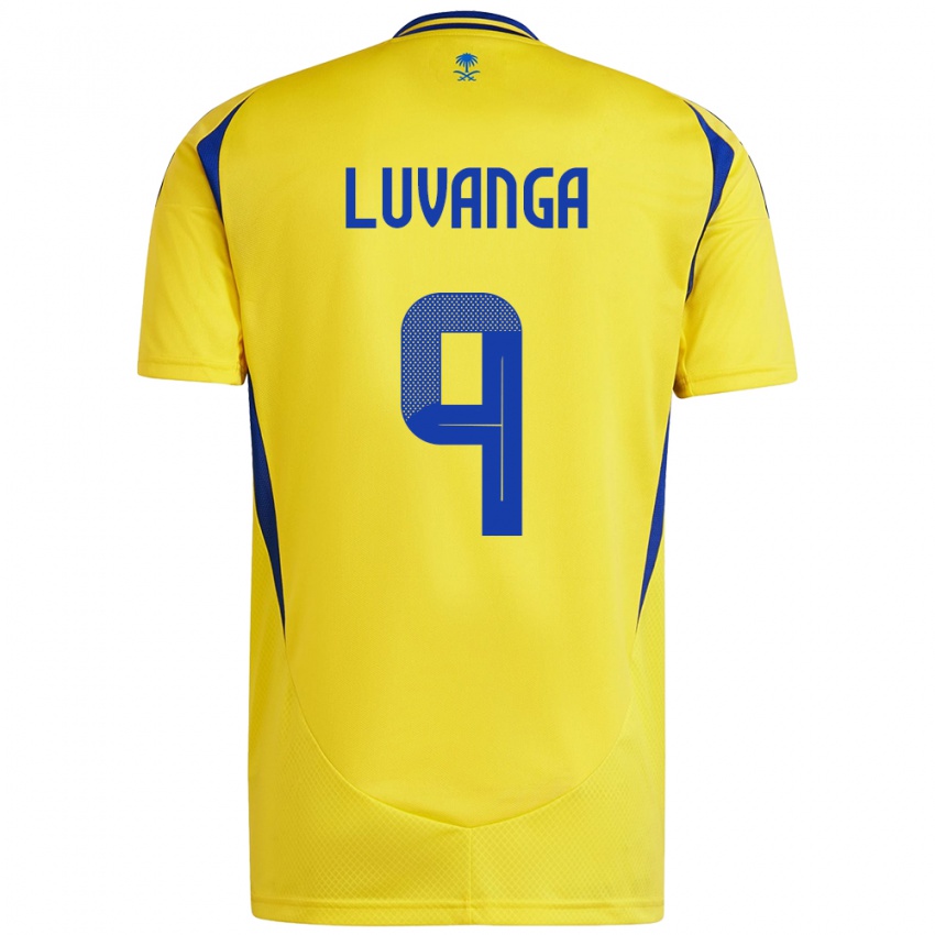 Criança Camisola Clara Luvanga #9 Azul Amarelo Principal 2024/25 Camisa