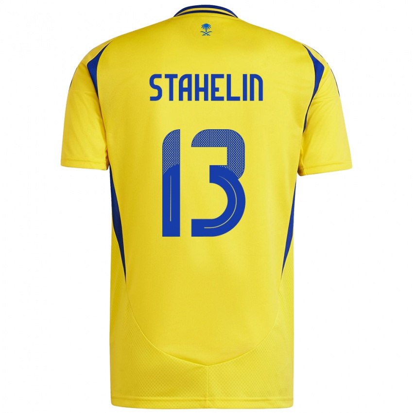 Criança Camisola Izabela Stahelin #13 Azul Amarelo Principal 2024/25 Camisa