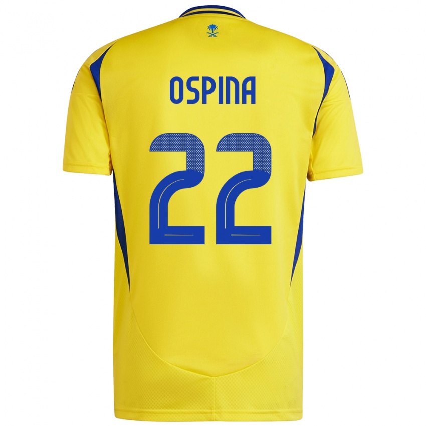 Criança Camisola David Ospina #22 Azul Amarelo Principal 2024/25 Camisa