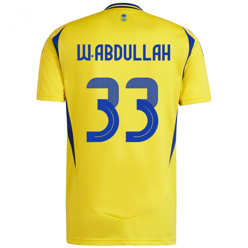 Criança Camisola Waleed Abdullah #33 Azul Amarelo Principal 2024/25 Camisa