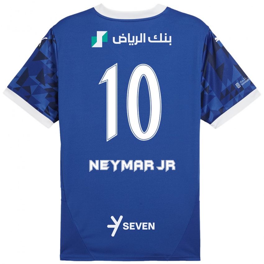 Criança Camisola Neymar #10 Azul Escuro Branco Principal 2024/25 Camisa