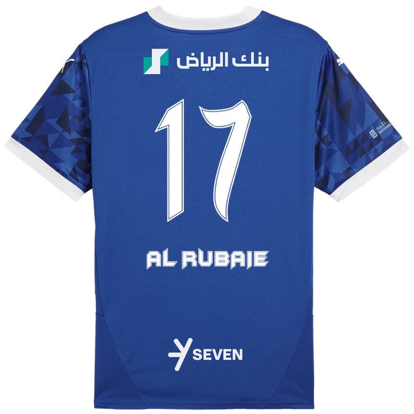 Criança Camisola Mohammed Al-Rubaie #17 Azul Escuro Branco Principal 2024/25 Camisa