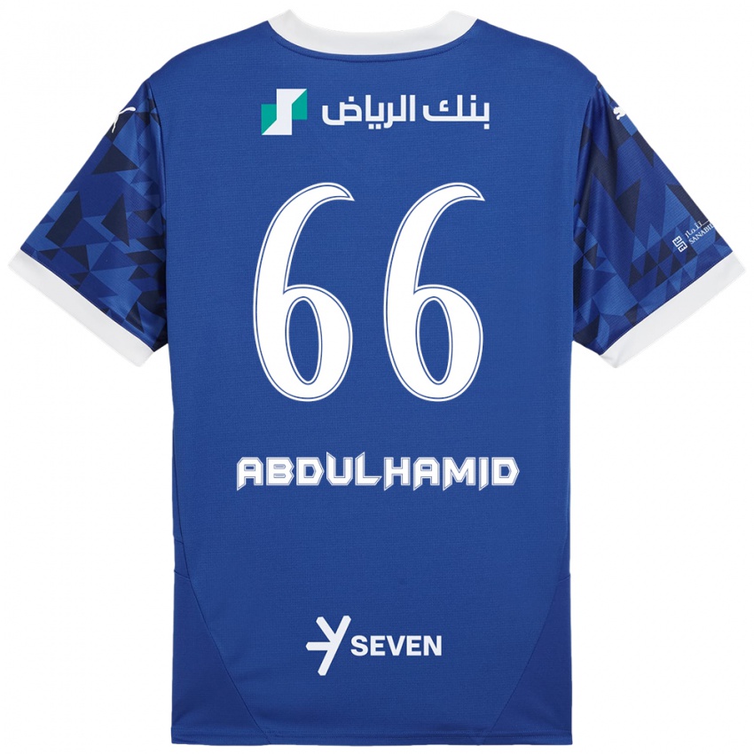 Criança Camisola Saud Abdulhamid #66 Azul Escuro Branco Principal 2024/25 Camisa