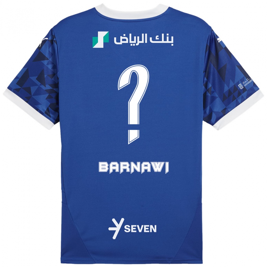 Criança Camisola Abdulsalam Barnawi #0 Azul Escuro Branco Principal 2024/25 Camisa