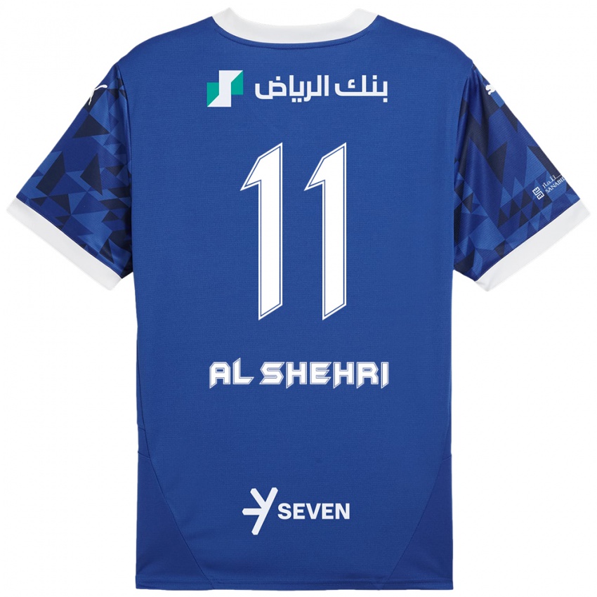 Criança Camisola Saleh Al-Shehri #11 Azul Escuro Branco Principal 2024/25 Camisa