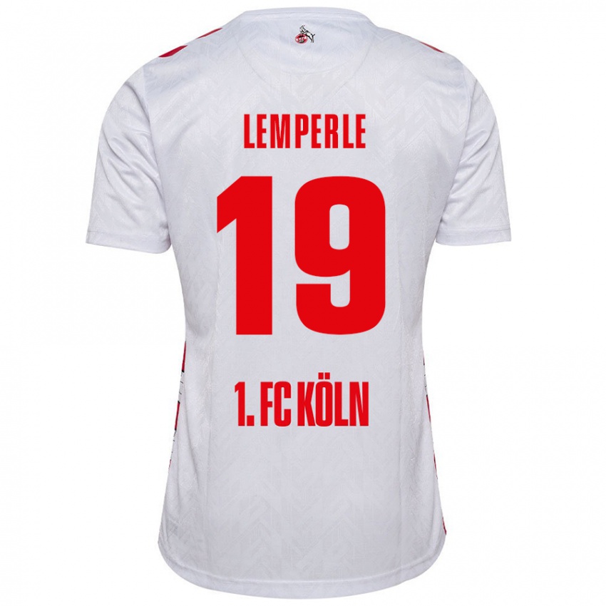 Criança Camisola Tim Lemperle #19 Vermelho Branco Principal 2024/25 Camisa