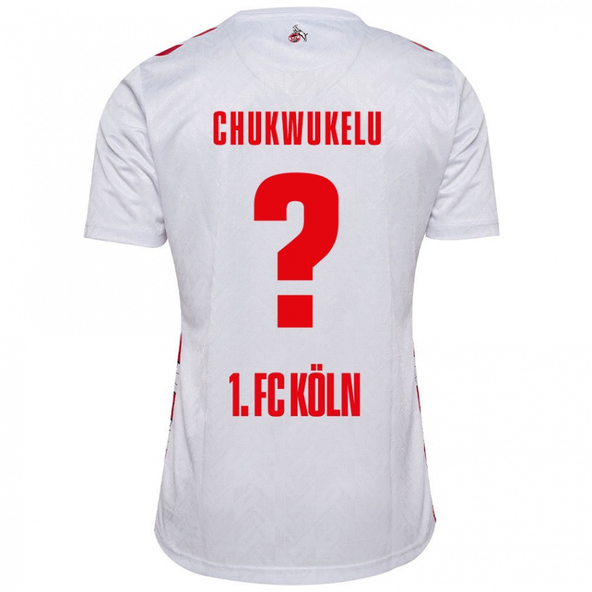 Criança Camisola Chinedu Chukwukelu #0 Vermelho Branco Principal 2024/25 Camisa