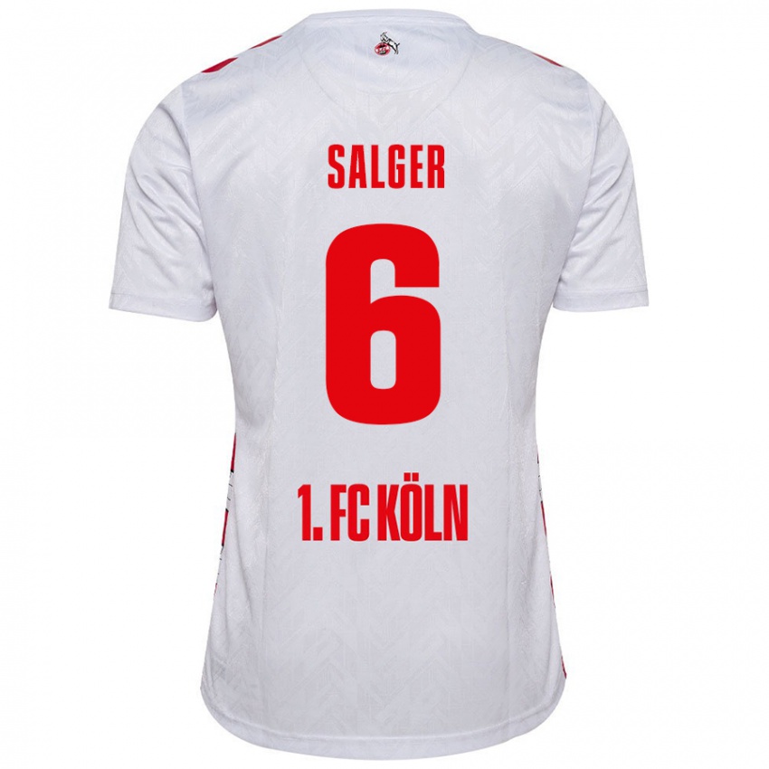 Criança Camisola Stephan Salger #6 Vermelho Branco Principal 2024/25 Camisa