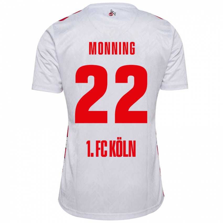 Criança Camisola Marlon Monning #22 Vermelho Branco Principal 2024/25 Camisa