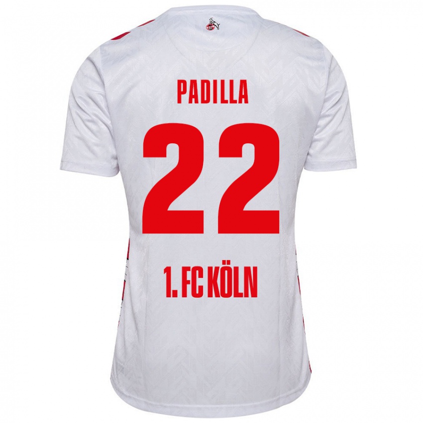 Criança Camisola Natalia Padilla #22 Vermelho Branco Principal 2024/25 Camisa