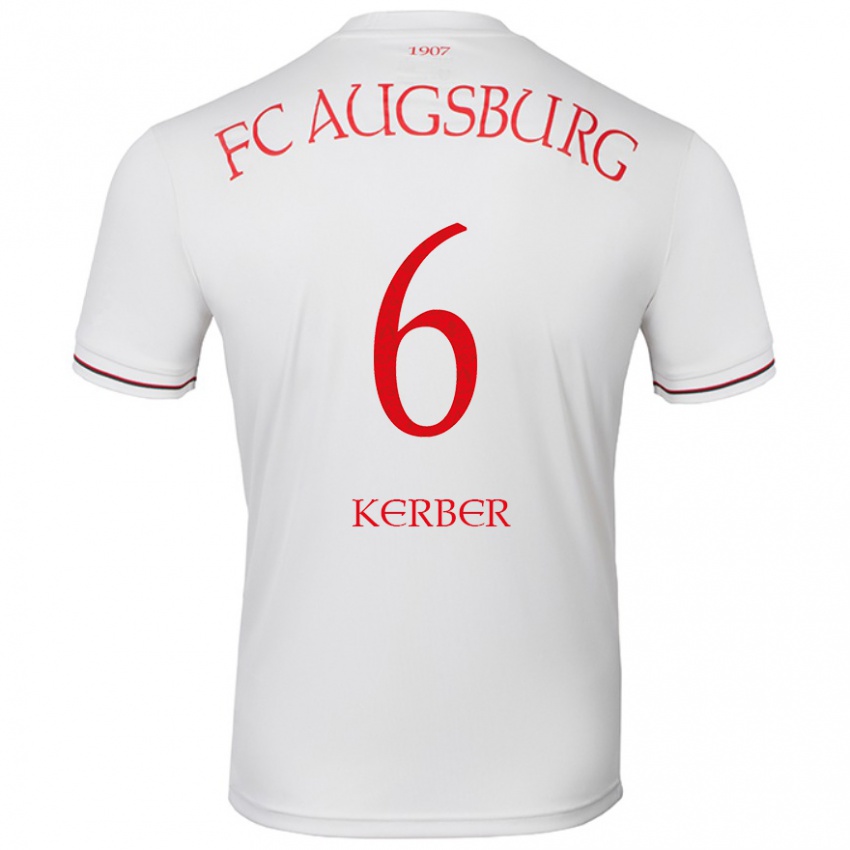 Criança Camisola Luca Kerber #6 Branco Principal 2024/25 Camisa