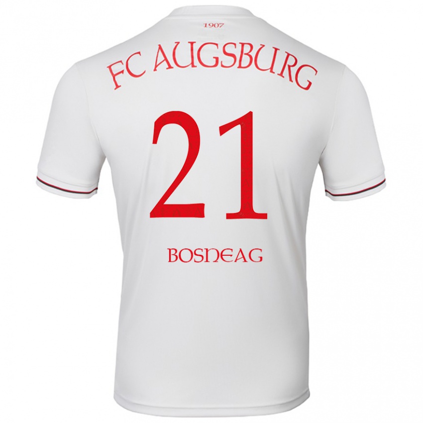 Criança Camisola Ioan Boșneag #21 Branco Principal 2024/25 Camisa