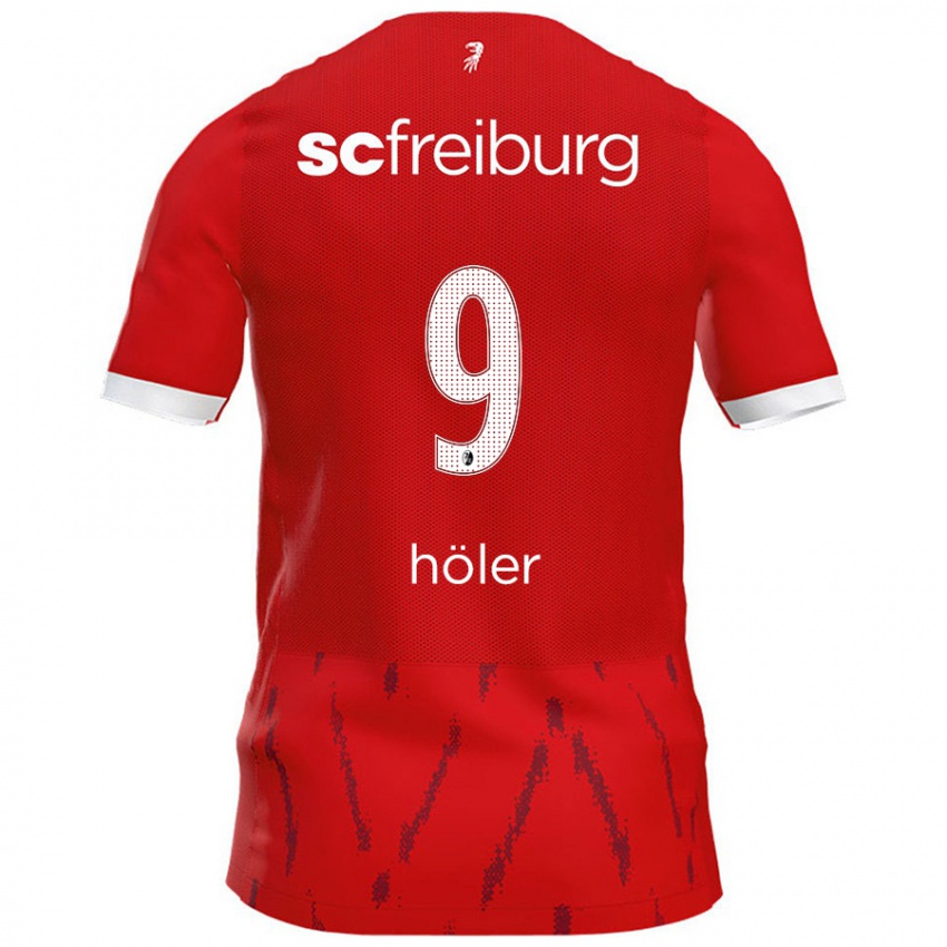 Criança Camisola Lucas Höler #9 Vermelho Principal 2024/25 Camisa