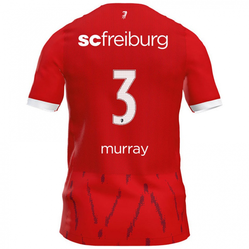 Criança Camisola Drew Murray #3 Vermelho Principal 2024/25 Camisa