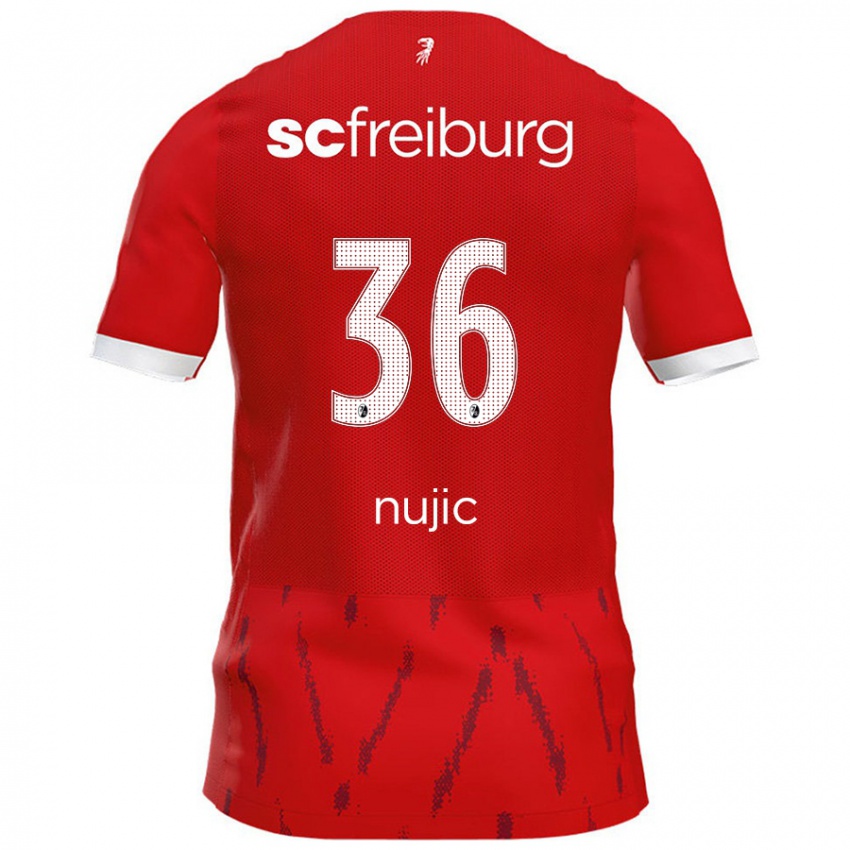 Criança Camisola Luka Nujic #36 Vermelho Principal 2024/25 Camisa