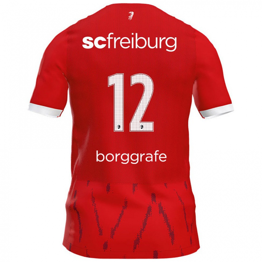 Criança Camisola Rafaela Borggräfe #12 Vermelho Principal 2024/25 Camisa