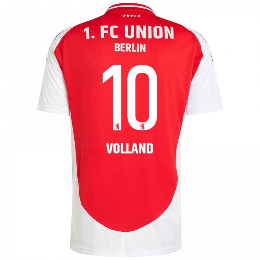 Criança Camisola Kevin Volland #10 Vermelho Branco Principal 2024/25 Camisa