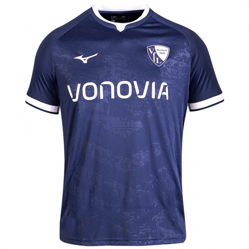 Criança Camisola Daniel Hülsenbusch #4 Azul Escuro Principal 2024/25 Camisa