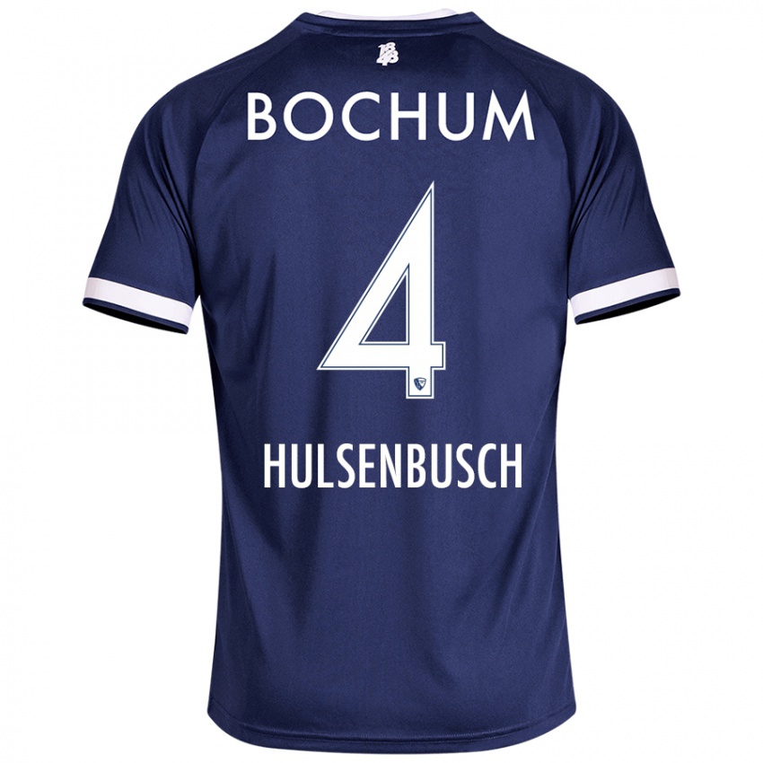 Criança Camisola Daniel Hülsenbusch #4 Azul Escuro Principal 2024/25 Camisa