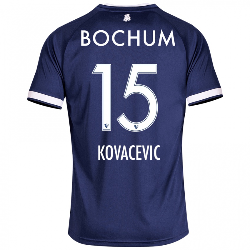 Criança Camisola Elhan Kovacevic #15 Azul Escuro Principal 2024/25 Camisa