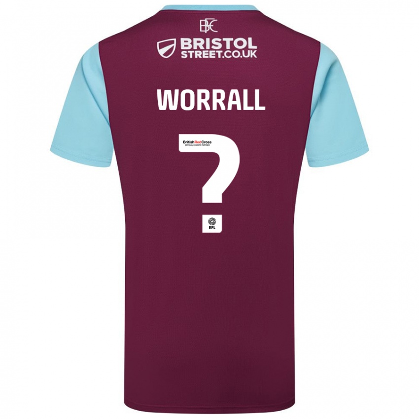 Criança Camisola Joe Worrall #0 Crédito Borboleta Azul Principal 2024/25 Camisa