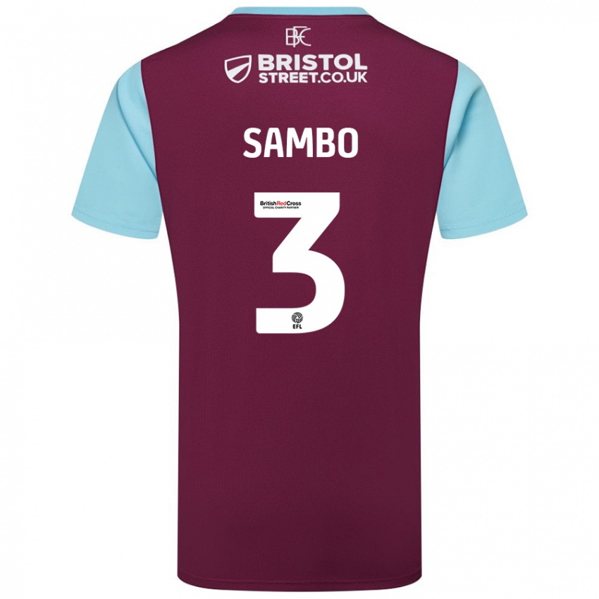 Criança Camisola Shurandy Sambo #3 Crédito Borboleta Azul Principal 2024/25 Camisa