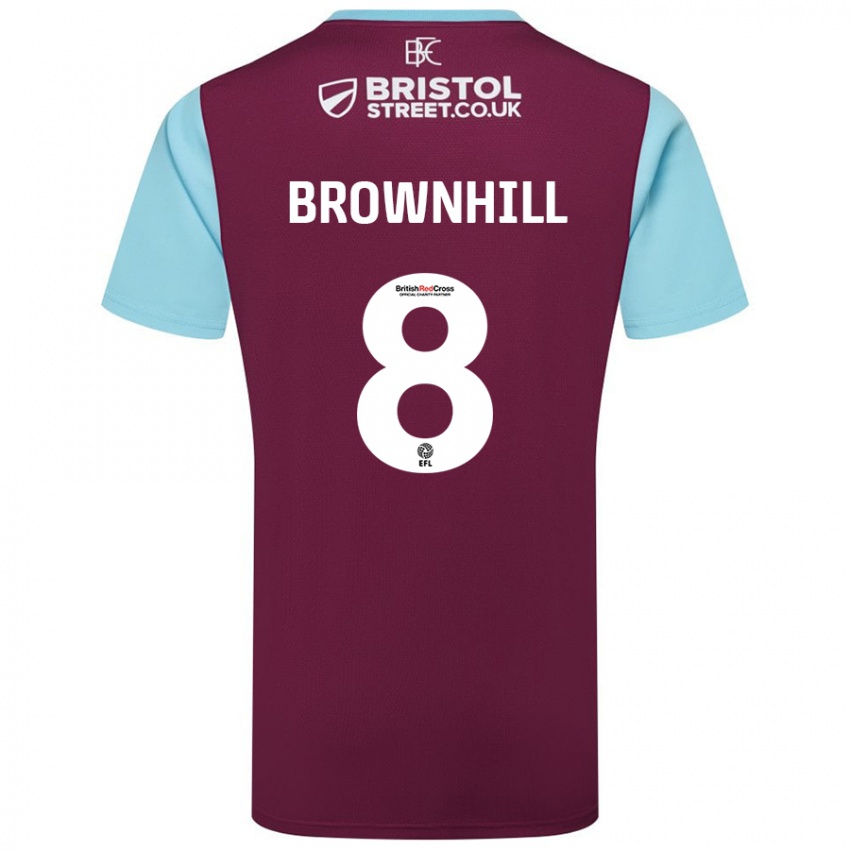 Criança Camisola Josh Brownhill #8 Crédito Borboleta Azul Principal 2024/25 Camisa