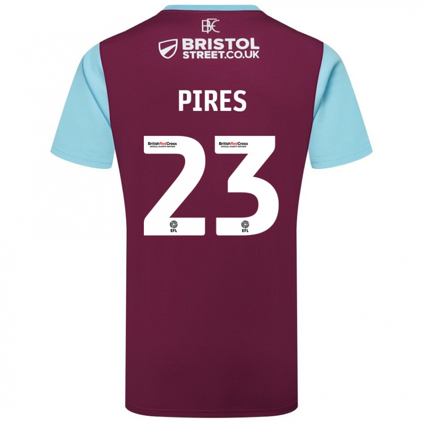 Criança Camisola Lucas Pires #23 Crédito Borboleta Azul Principal 2024/25 Camisa