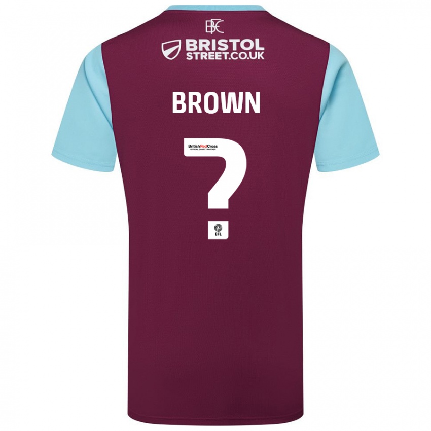 Criança Camisola Kian Brown #0 Crédito Borboleta Azul Principal 2024/25 Camisa