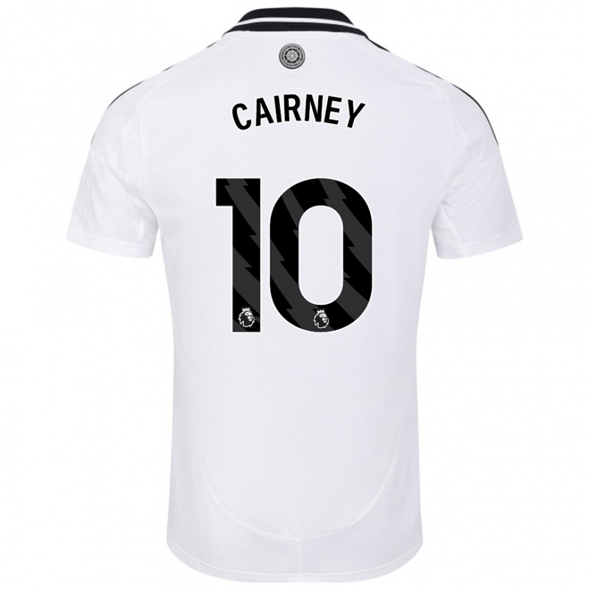 Criança Camisola Tom Cairney #10 Branco Principal 2024/25 Camisa