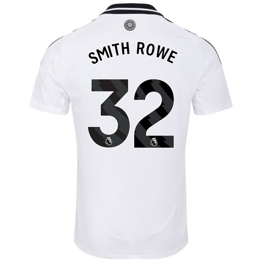 Criança Camisola Emile Smith Rowe #32 Branco Principal 2024/25 Camisa