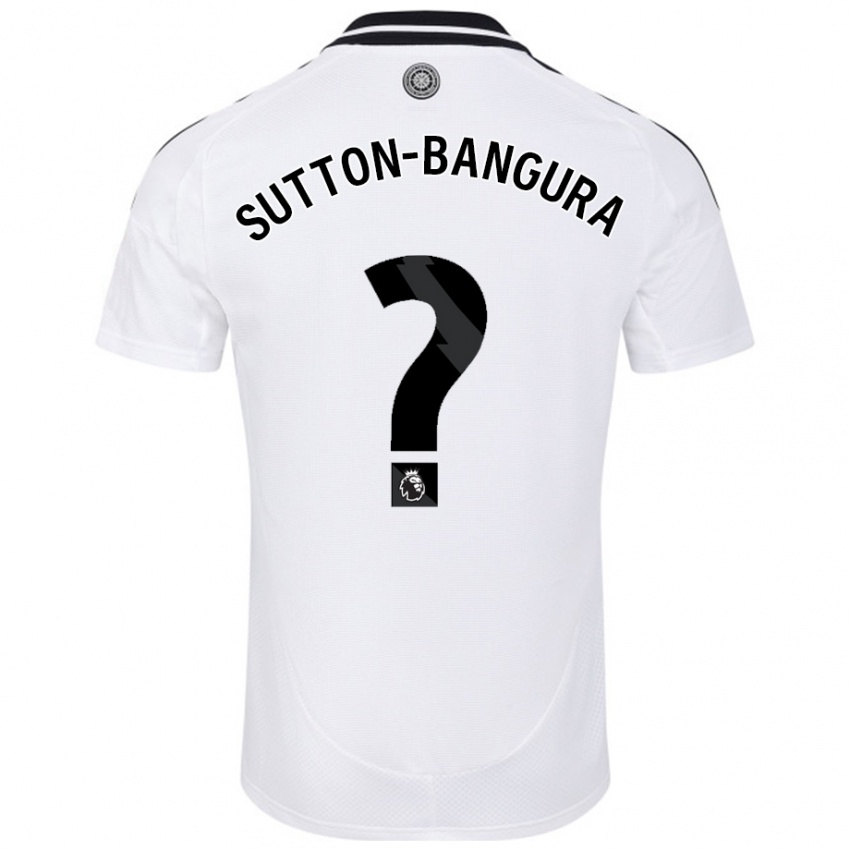 Criança Camisola William Sutton-Bangura #0 Branco Principal 2024/25 Camisa