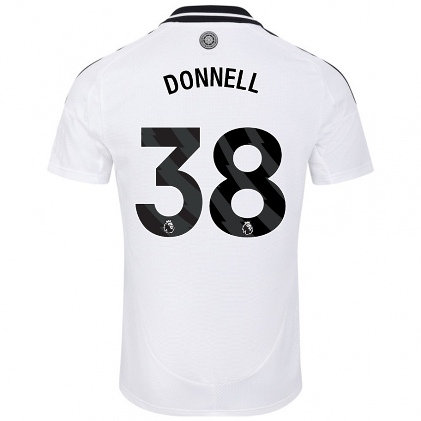 Criança Camisola Chris Donnell #38 Branco Principal 2024/25 Camisa