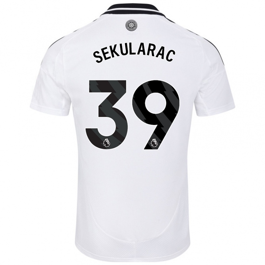 Criança Camisola Kristian Sekularac #39 Branco Principal 2024/25 Camisa