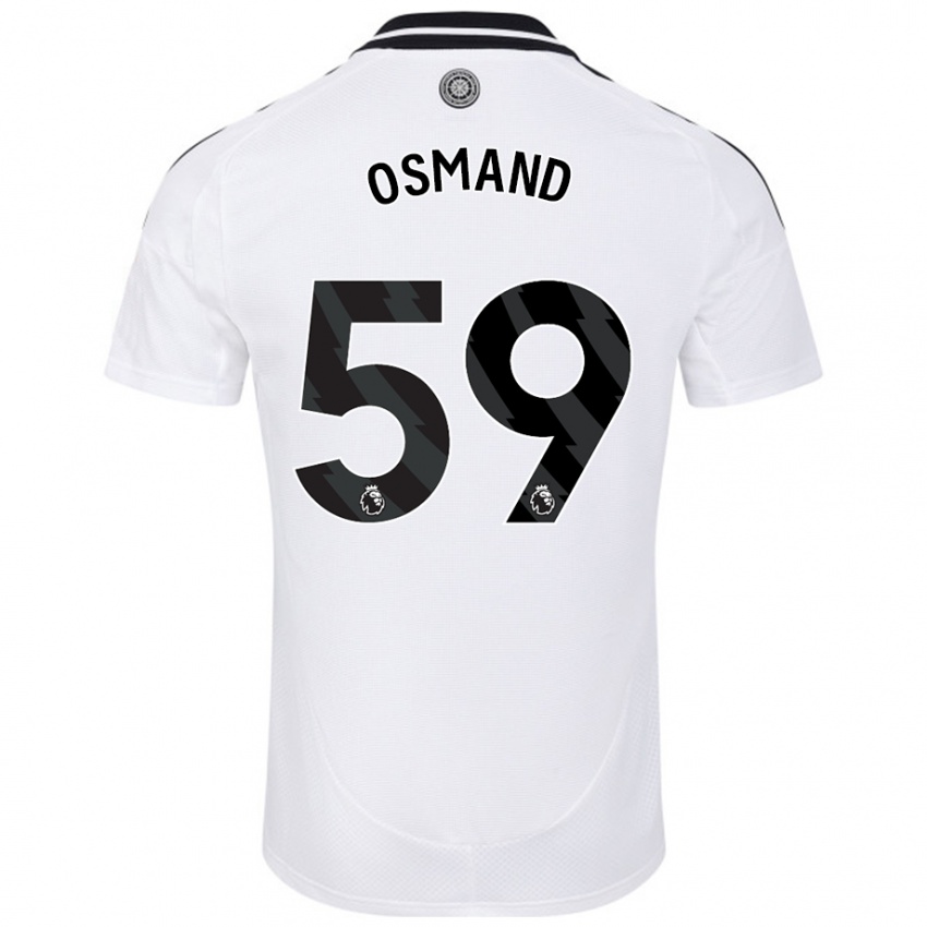 Criança Camisola Callum Osmand #59 Branco Principal 2024/25 Camisa