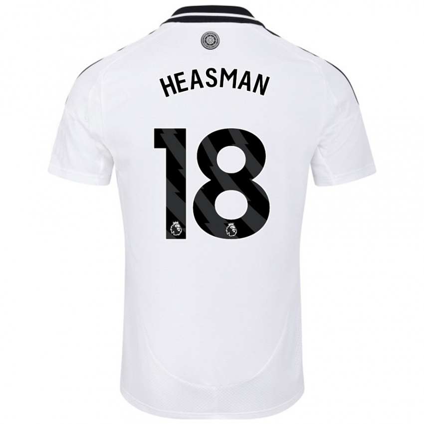 Criança Camisola Georgia Heasman #18 Branco Principal 2024/25 Camisa