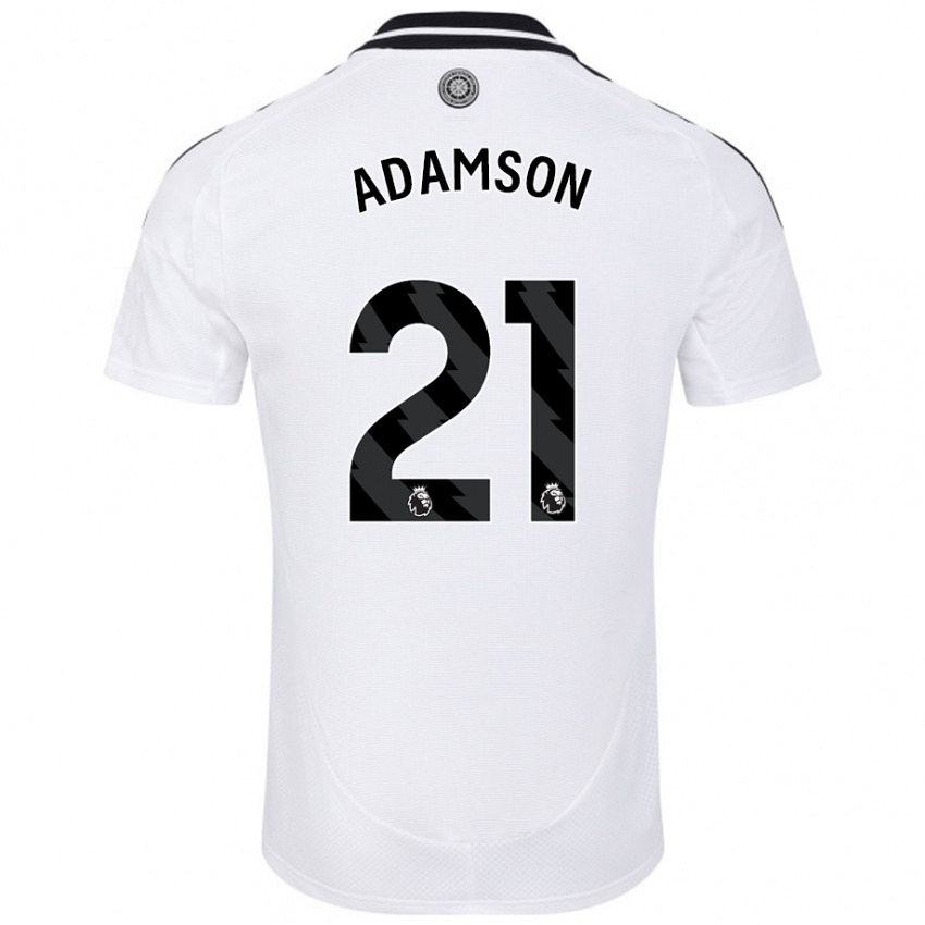 Criança Camisola Sasha Adamson #21 Branco Principal 2024/25 Camisa