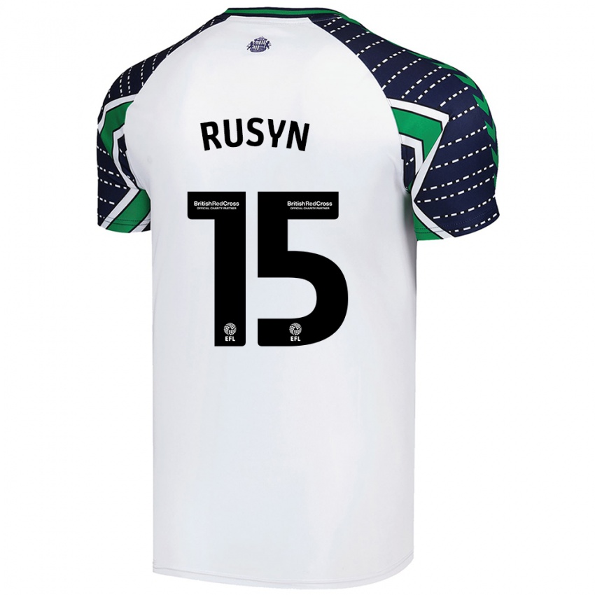 Criança Camisola Nazariy Rusyn #15 Branco Alternativa 2024/25 Camisa