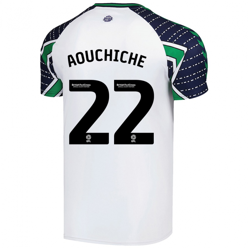 Criança Camisola Adil Aouchiche #22 Branco Alternativa 2024/25 Camisa