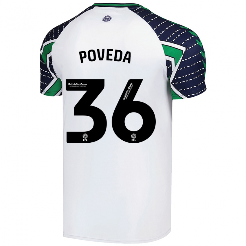 Criança Camisola Ian Poveda #36 Branco Alternativa 2024/25 Camisa