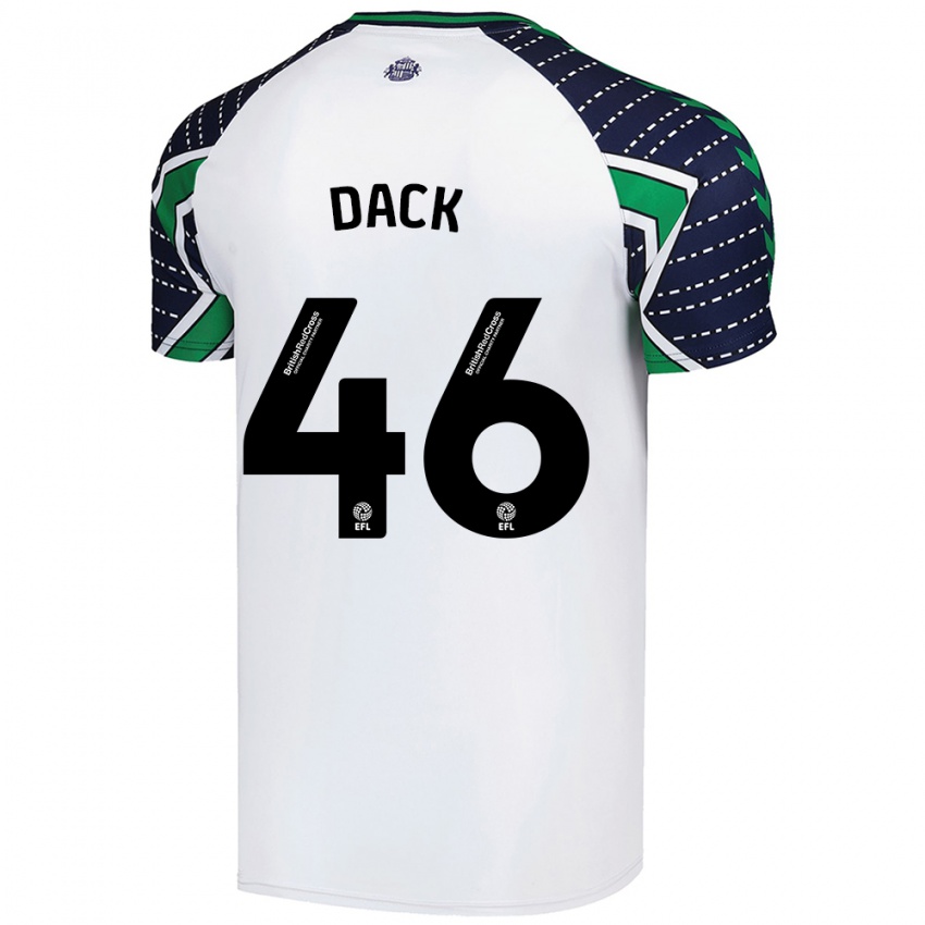 Criança Camisola Bradley Dack #46 Branco Alternativa 2024/25 Camisa