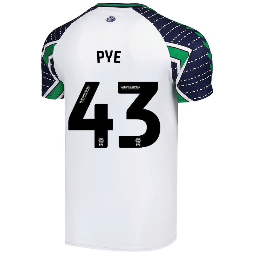 Criança Camisola Connor Pye #43 Branco Alternativa 2024/25 Camisa